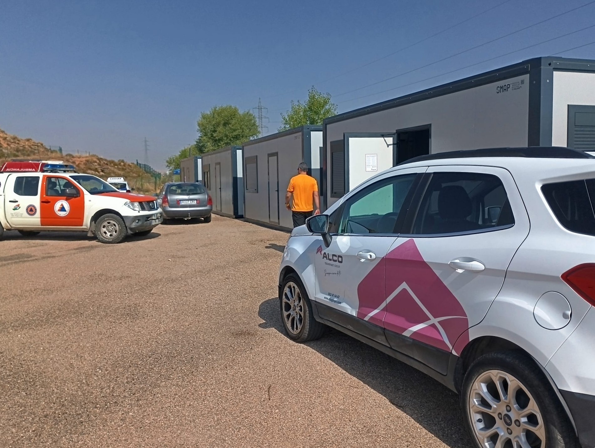 Módulos prefabricados ALCO e instalaciones de MotorLand Aragón para el operativo del eclipse solar